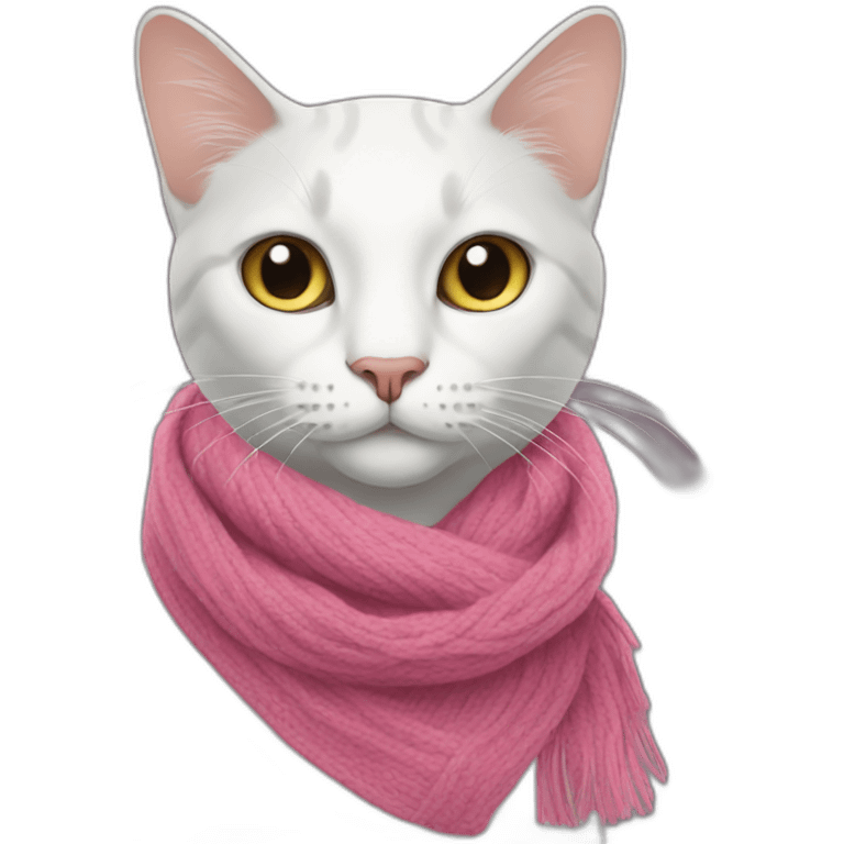 Fashion Cat in fashion scarf emoji