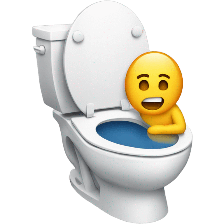 Toilet with a man inside emoji