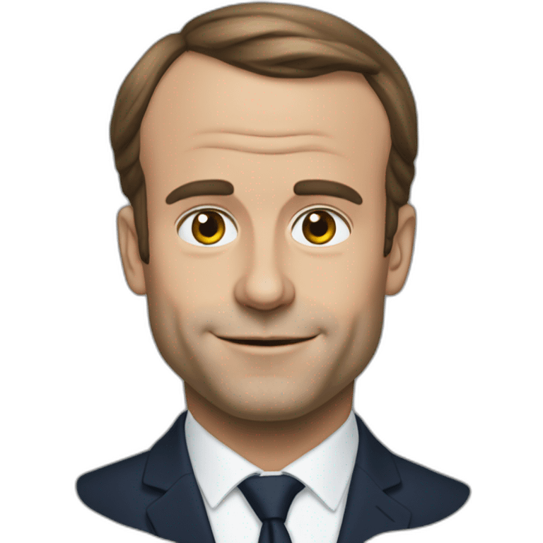 Macron qui fait un doit donneur emoji