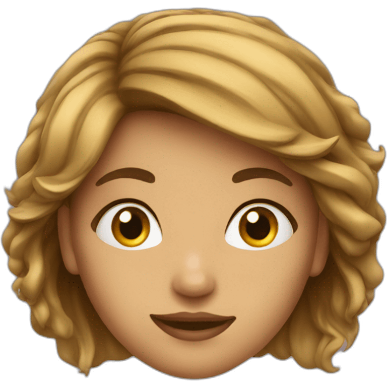 Pakistan girl large face with high hair emoji