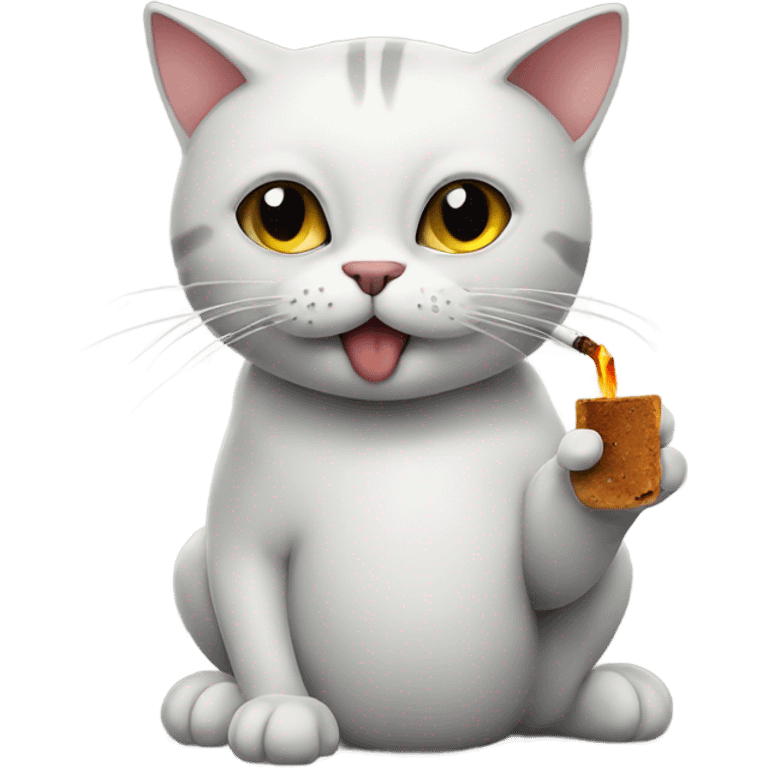 Cat smoking emoji