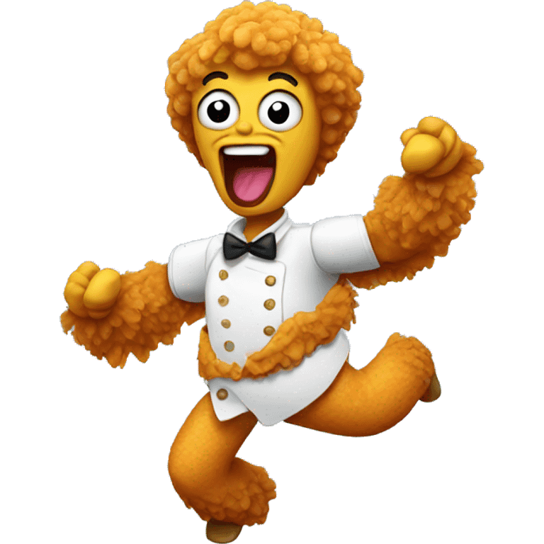 Fried chicken dancing emoji