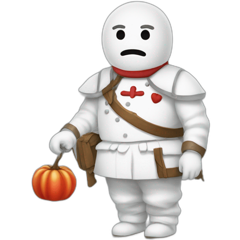 Bonhomme qui se mort les lèvres emoji