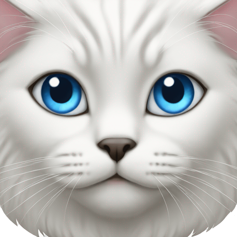 white persa cat blue eyes emoji