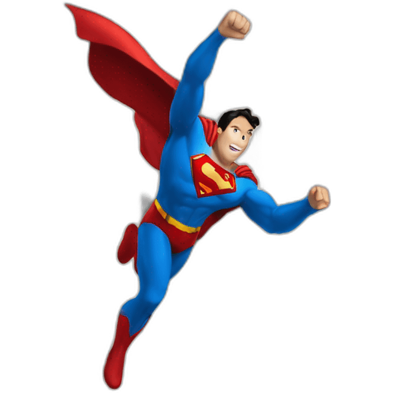 Superman jumping from an building  emoji