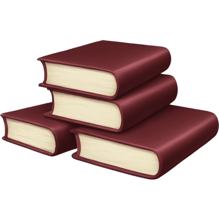 Dark red books emoji