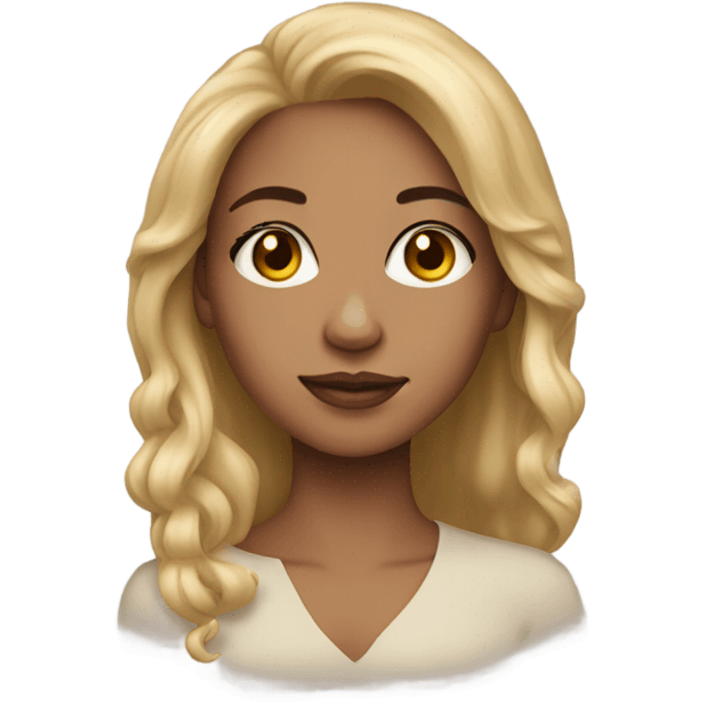 Beautiful light skin woman emoji