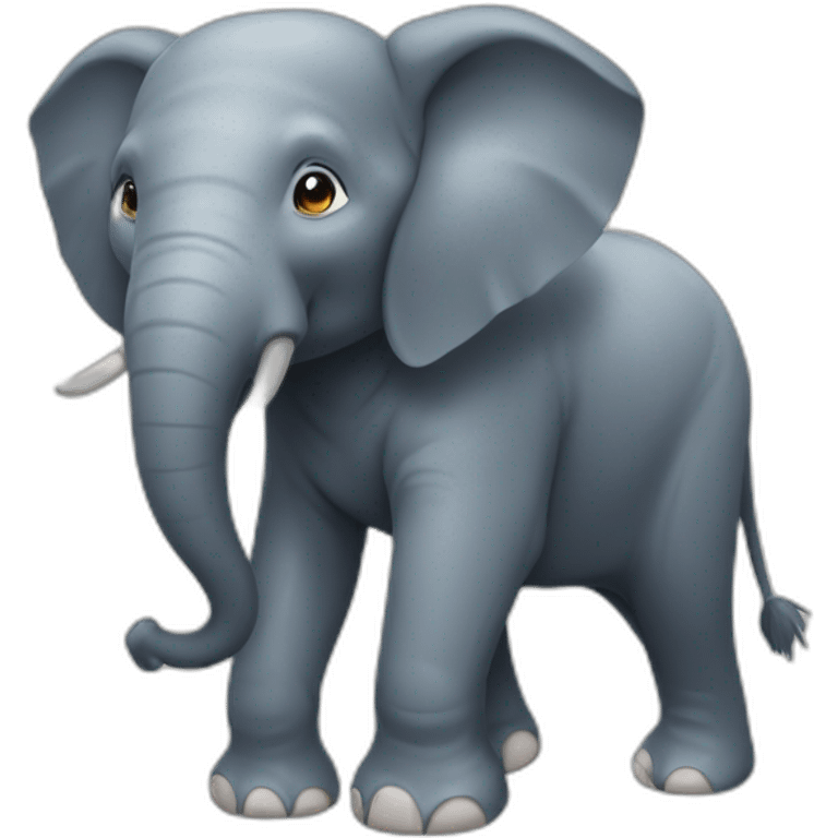 éléphant sur renard emoji