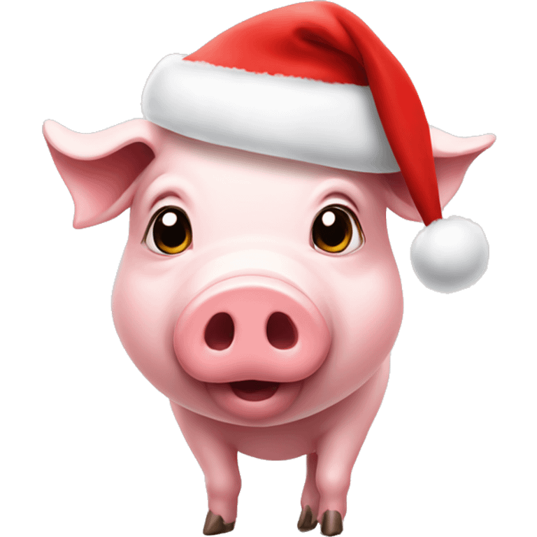 pig with santa hat emoji