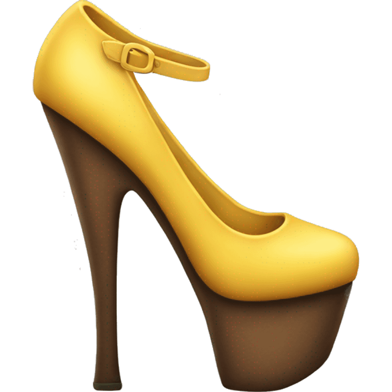 high heeled high platform shoe emoji