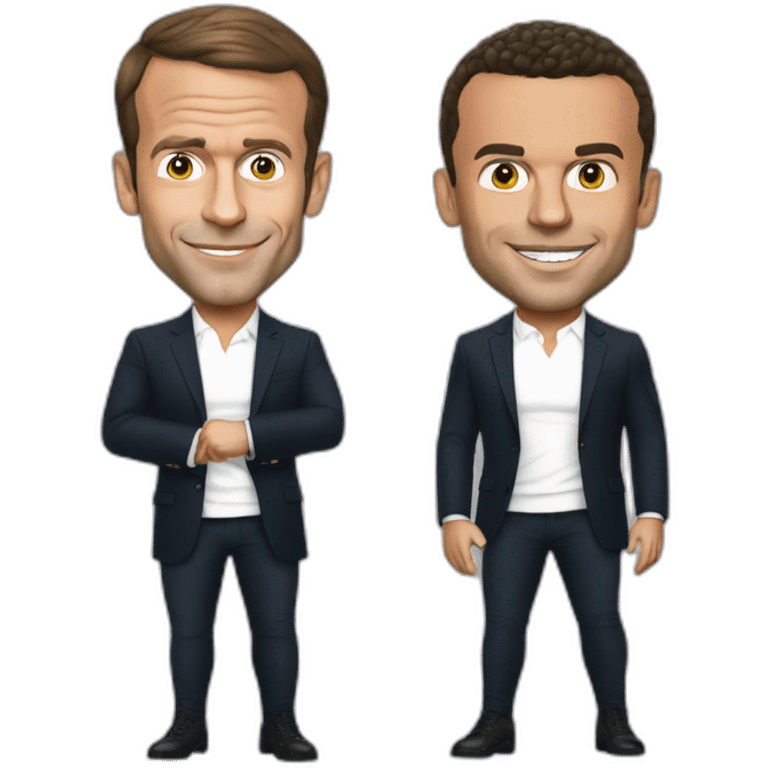 Emmanuel Macron qui embrasse Ronaldo emoji