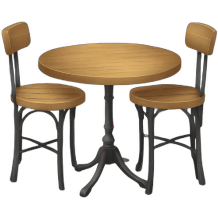 french bistro table and chair emoji