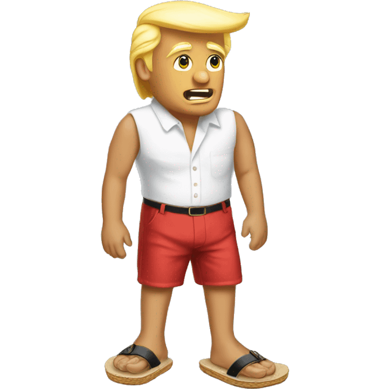 donald trump with flip flop emoji