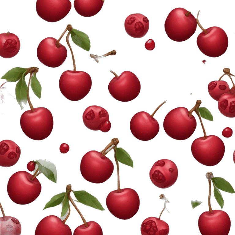 Cherry with pomegranates in hand emoji