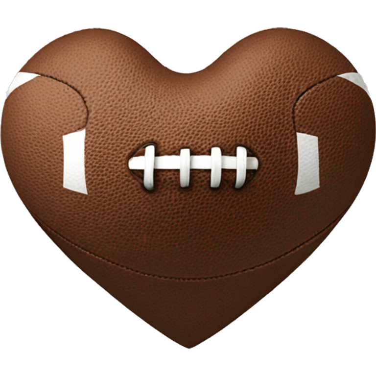 football in a heart form emoji