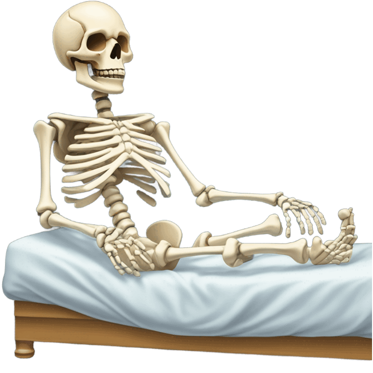 Skeleton sleeping in bed  emoji