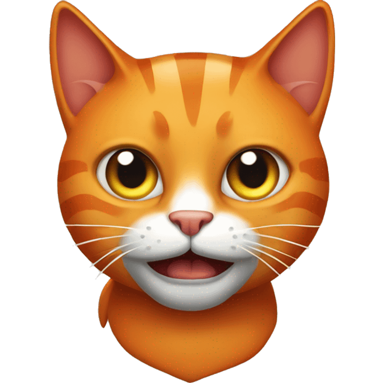 An evil fully orange cat  emoji