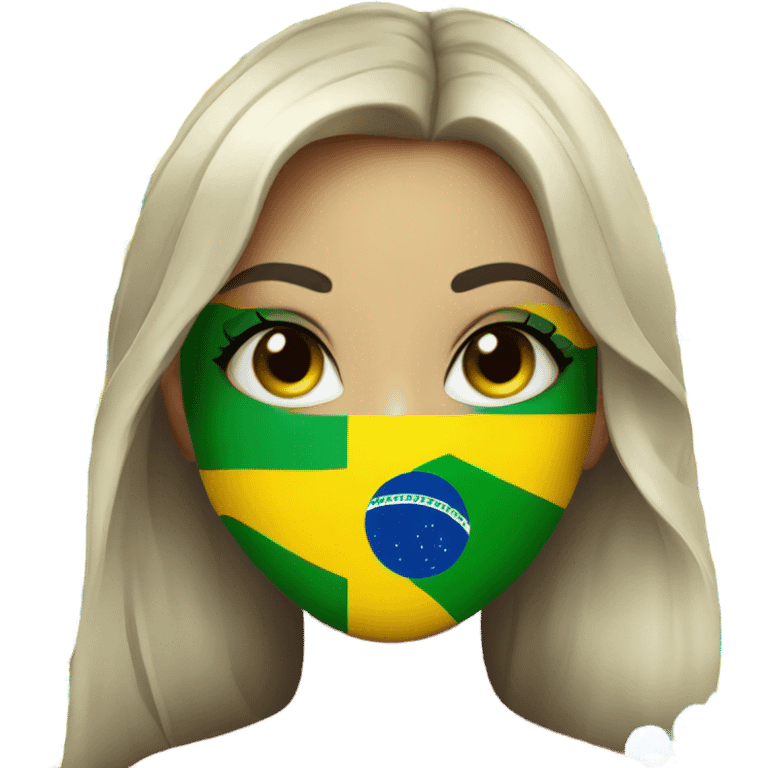 Brazil emoji girl lip emoji