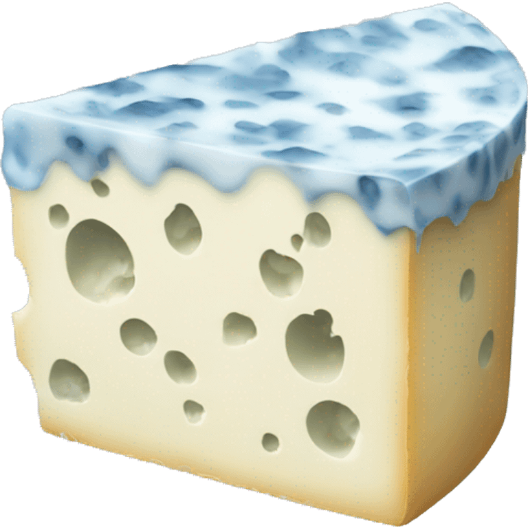 blue cheese with hidden face emoji