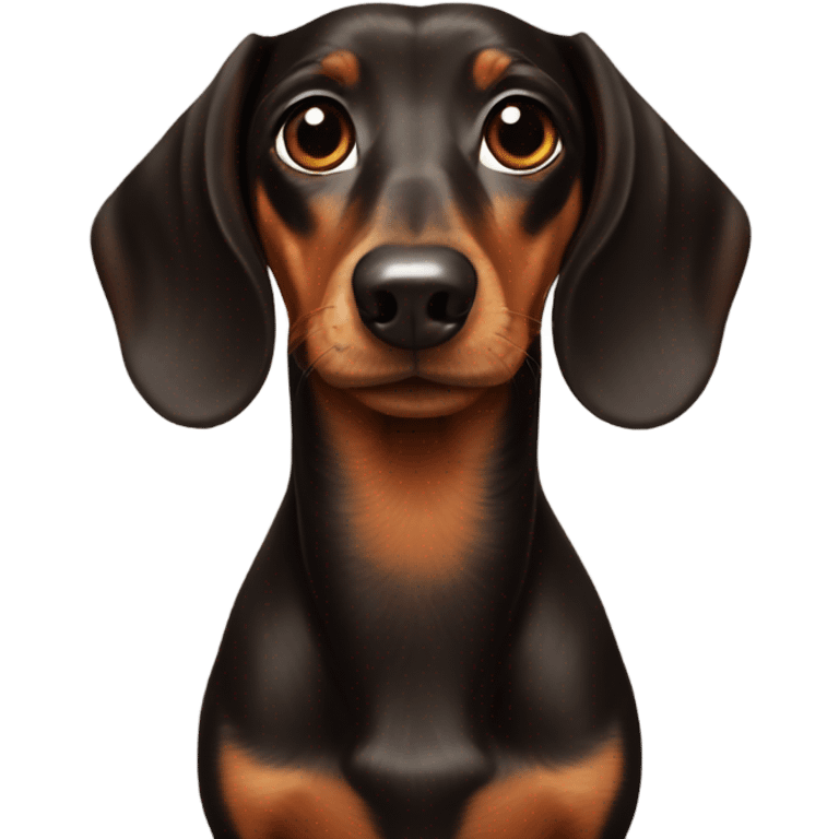 Winner dog dachshund dark brow small  emoji