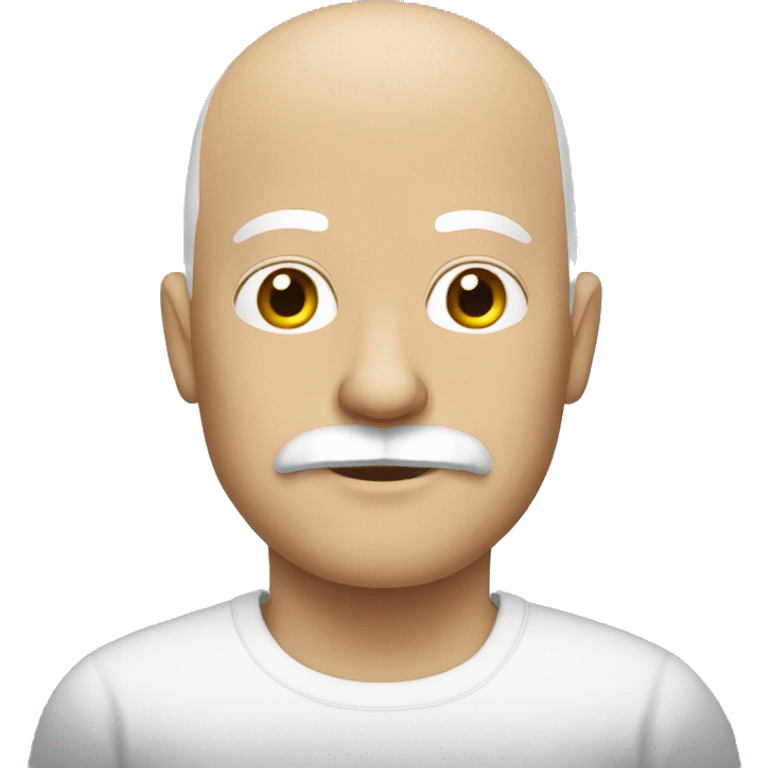 white bald man with mustache emoji