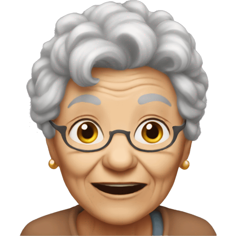 Grandma as a troll emoji