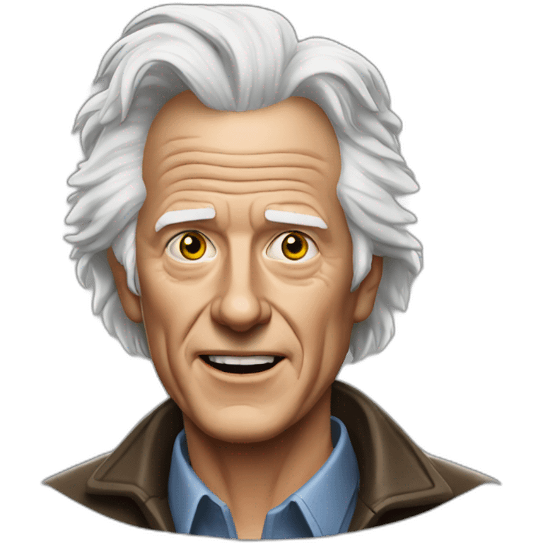 Doc Emit Brown back to the future emoji