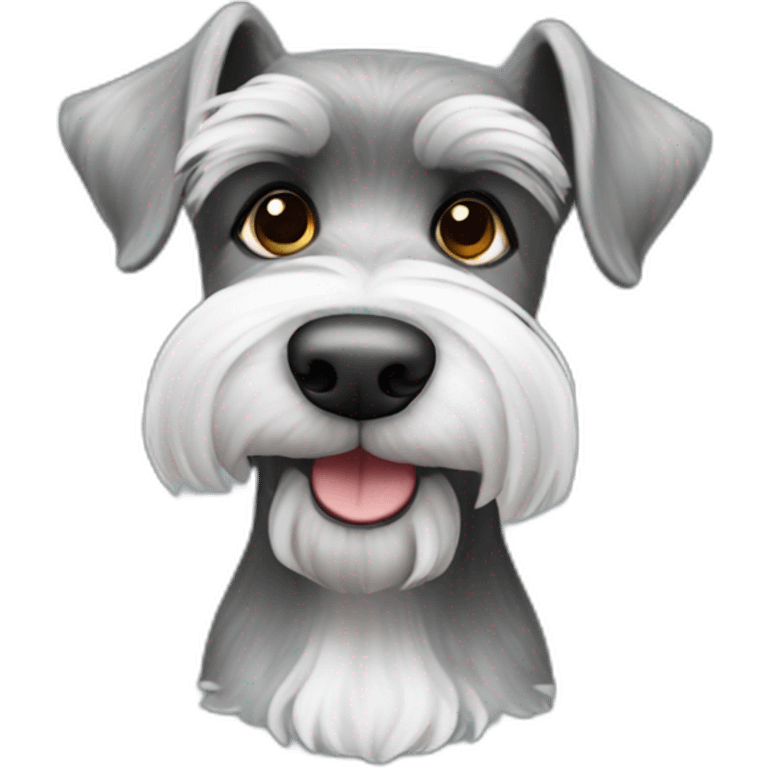 salt and pepper miniature schnauzer emoji