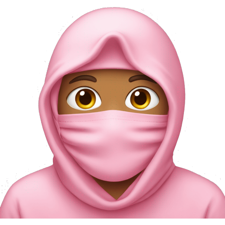 Pink face covering eyes with hands  emoji