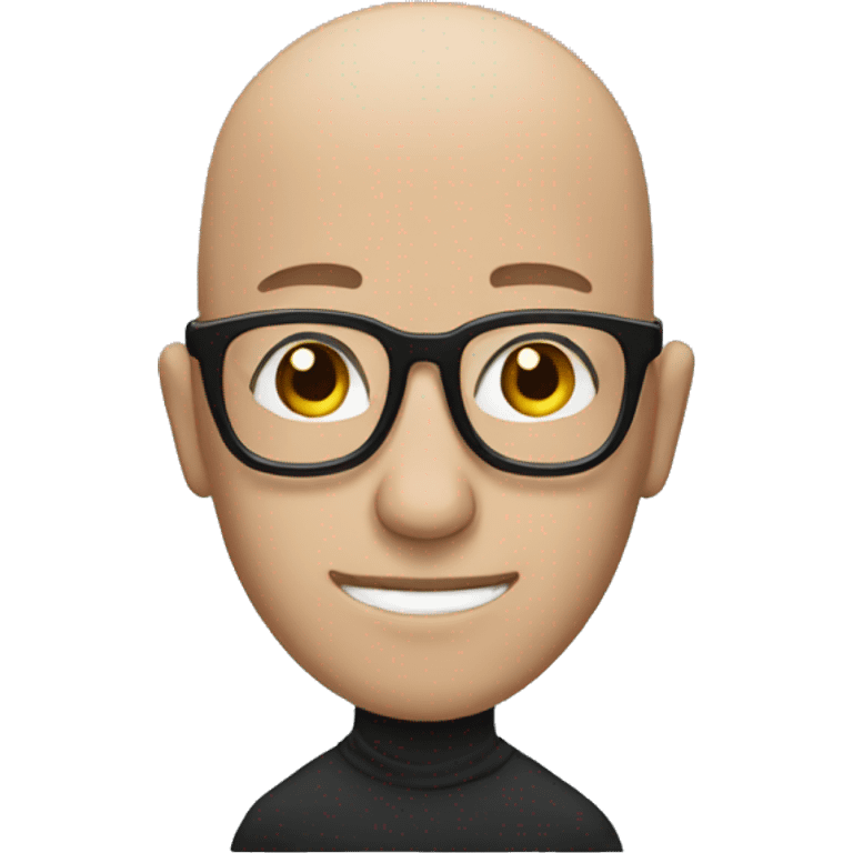 Bald Man with glasses and guitar emoji