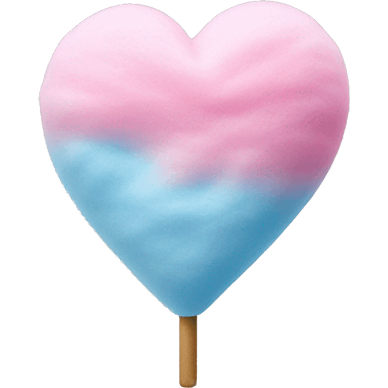 Blue and pink cotton candy heart emoji