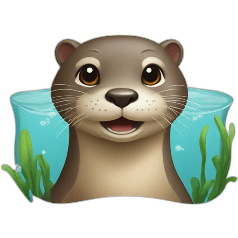 Loutre sur une loutre emoji