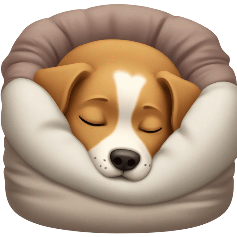 Dog sleeping in the bed  emoji