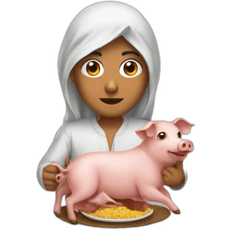 Arab who eats pigs emoji