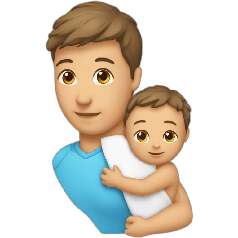 Un bébé sur les épaules de son père emoji