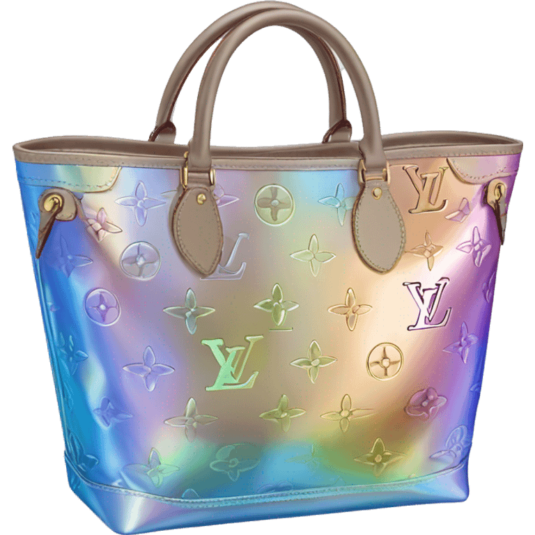 Louis Vuitton iridescent tote  emoji