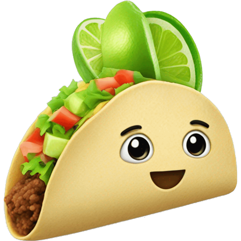 taco with lime emoji