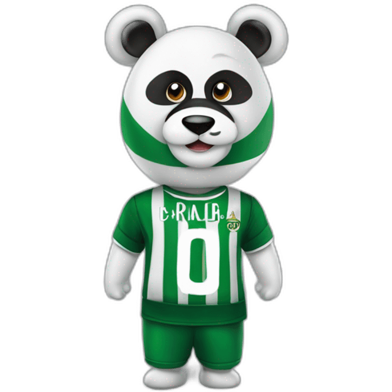 Panda con camiseta Del Real Betis Balompié  emoji