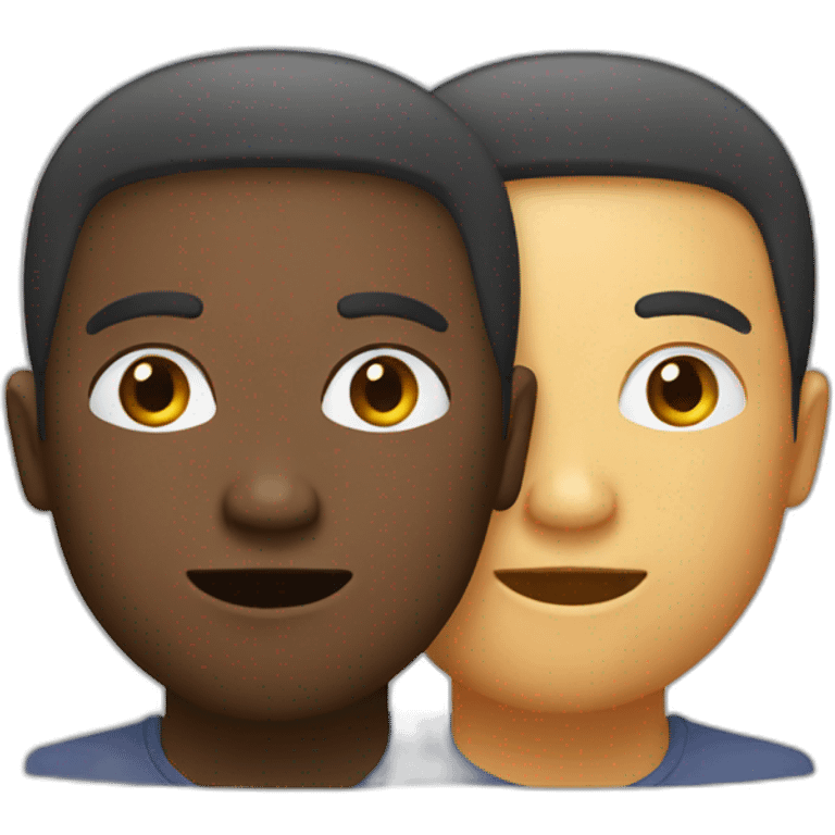 Two people talking face to face emoji