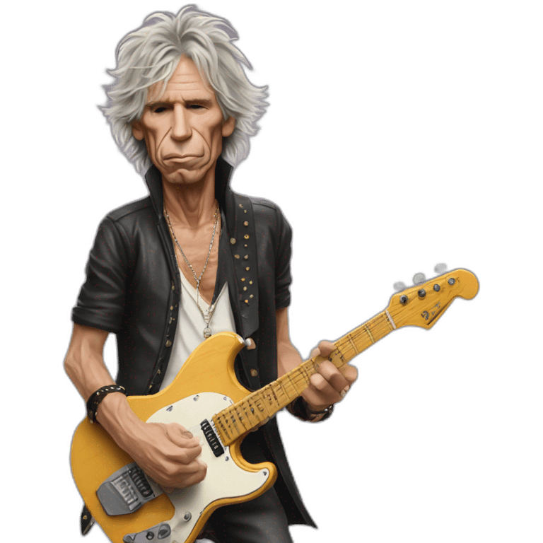 Keith Richards con guitarra emoji