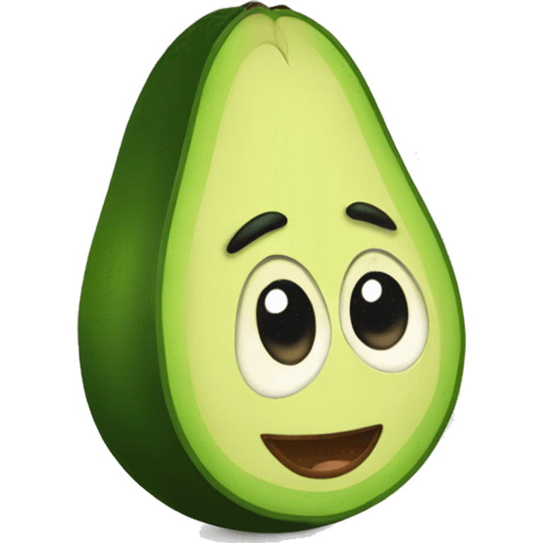 Avocado with smeil emoji