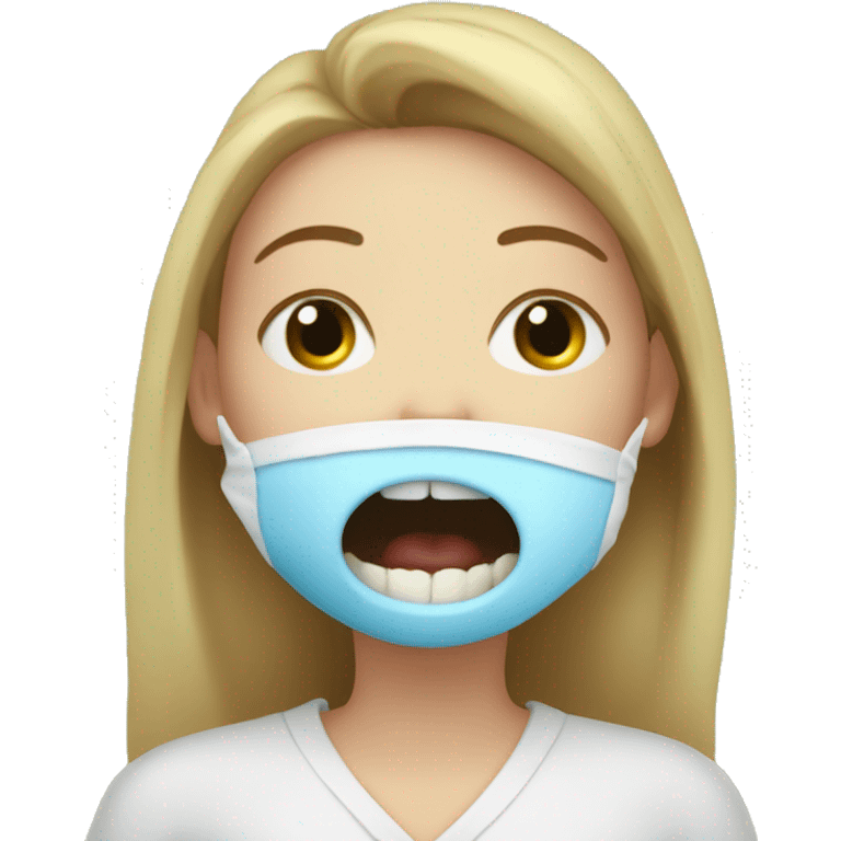 Wisdom teeth removal of a teenage girl emoji