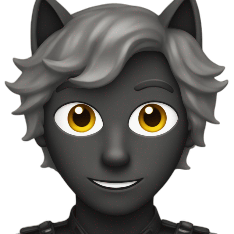 Chat noir avec des tache marron emoji