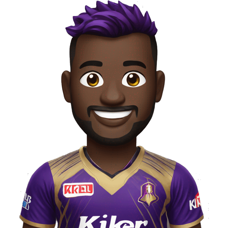 andre russell in KKR Jersey  emoji