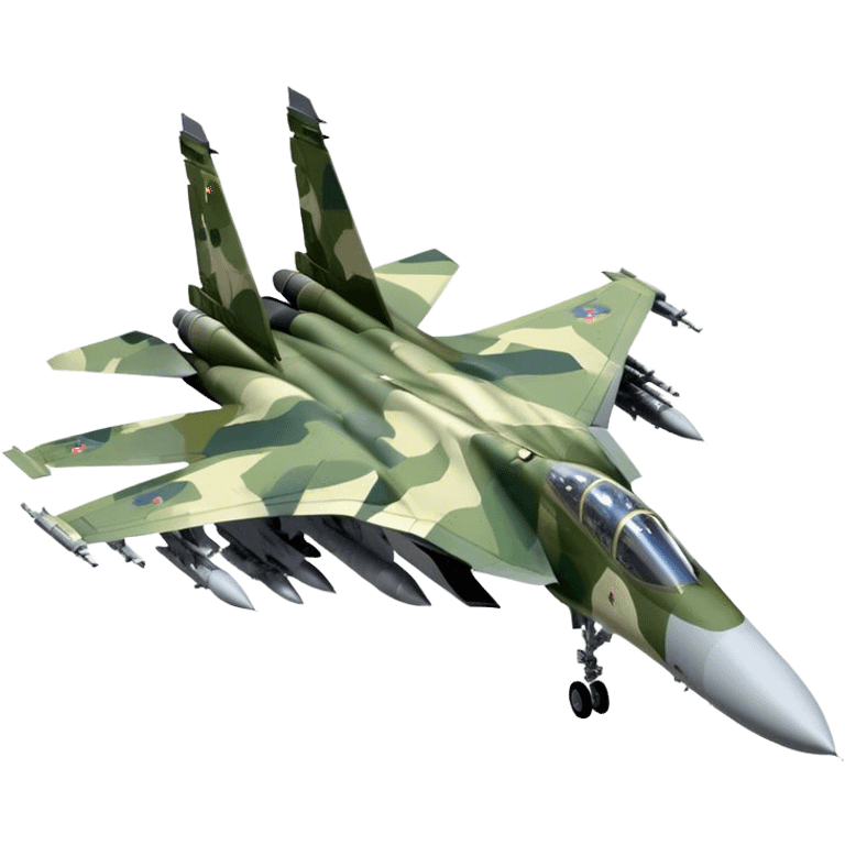 SU-35 Jet - Sukhoi (Model Year: 2020) (Iconic colour: Camouflage green) emoji