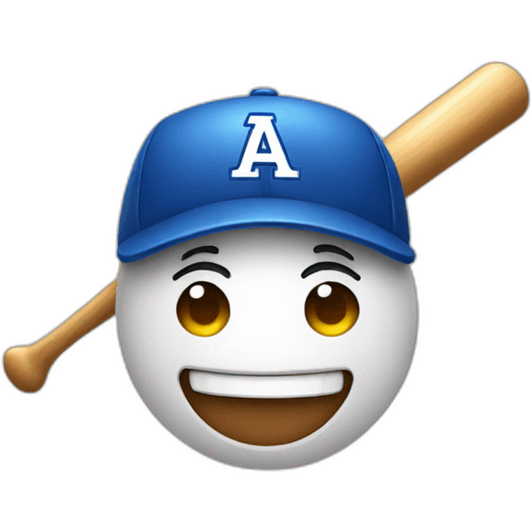 Smiling baseball emoji