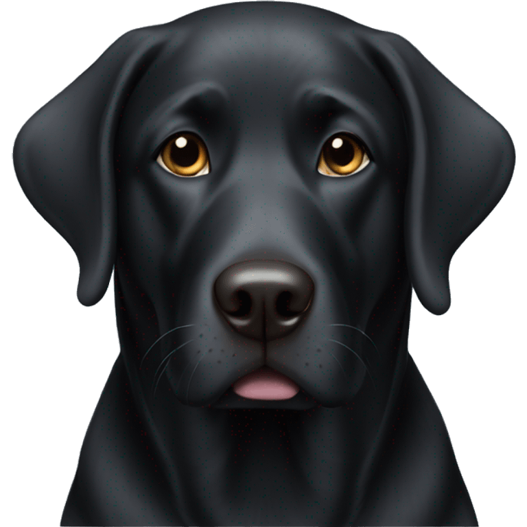 black lab dog emoji