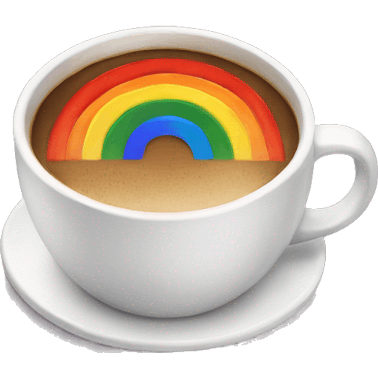 Rainbow coffee emoji