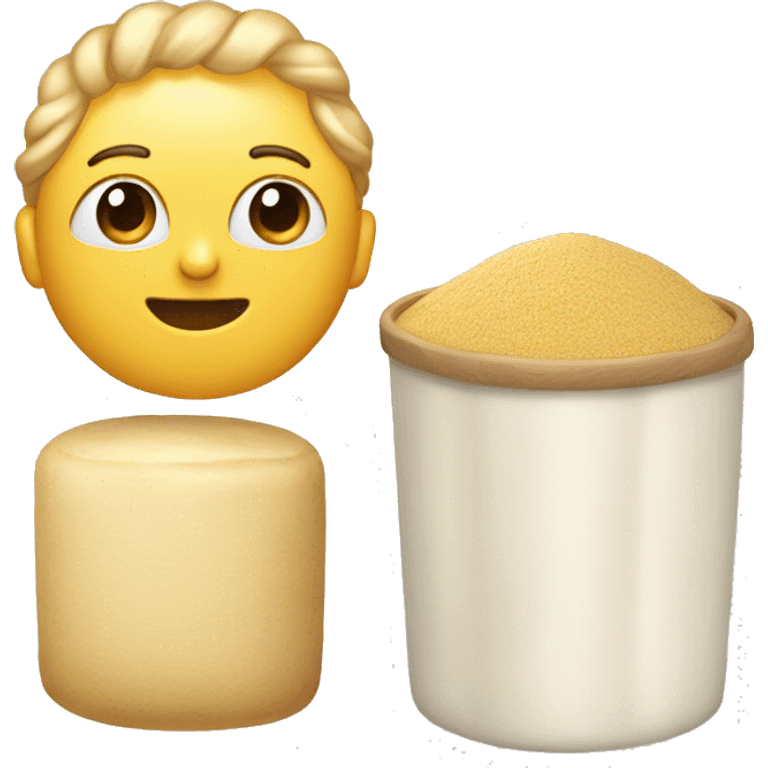 Chapagne and flour emoji