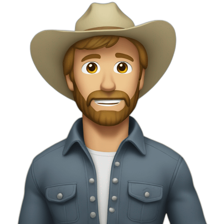 Chuck Norris at the beach emoji